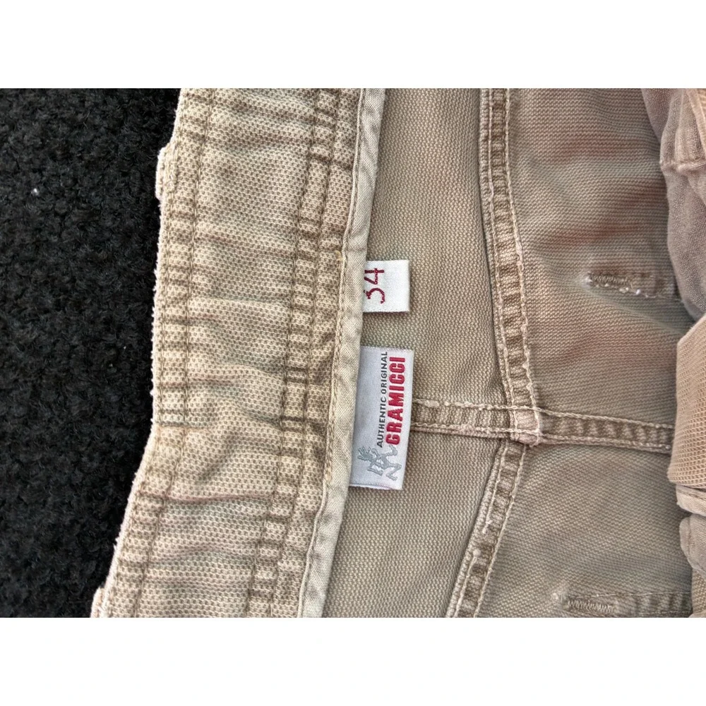 Gramicci Mens Canvas Climbing Shorts Khaki Tan Size 34 Outdoor Hiking G-Shorts